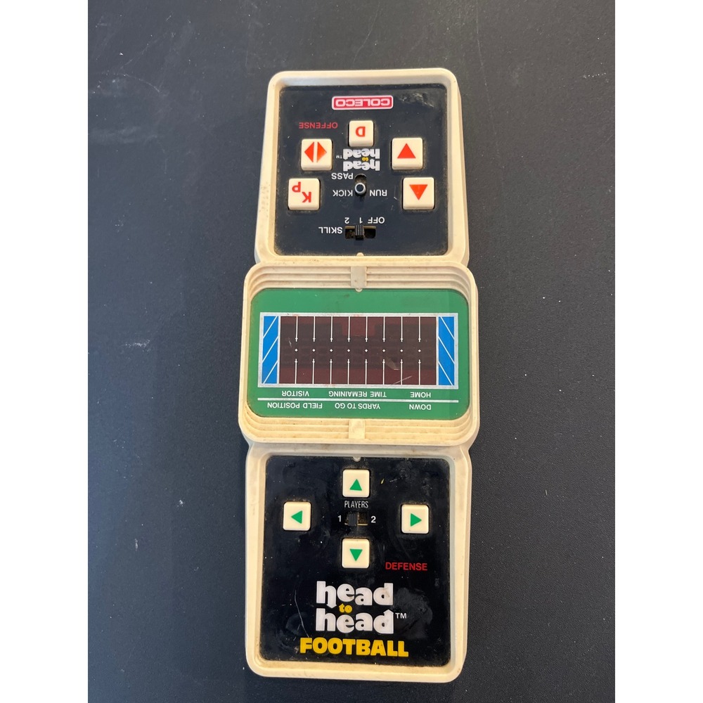 Vintage Coleco Head to Head Football Handheld Electronic Game 1980 Retro Sports